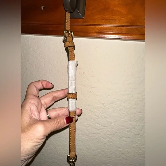 Michael Kors Jet Set Large East West Crossbody Bag Metallic Gold Signature NWT - Picture 8 of 14